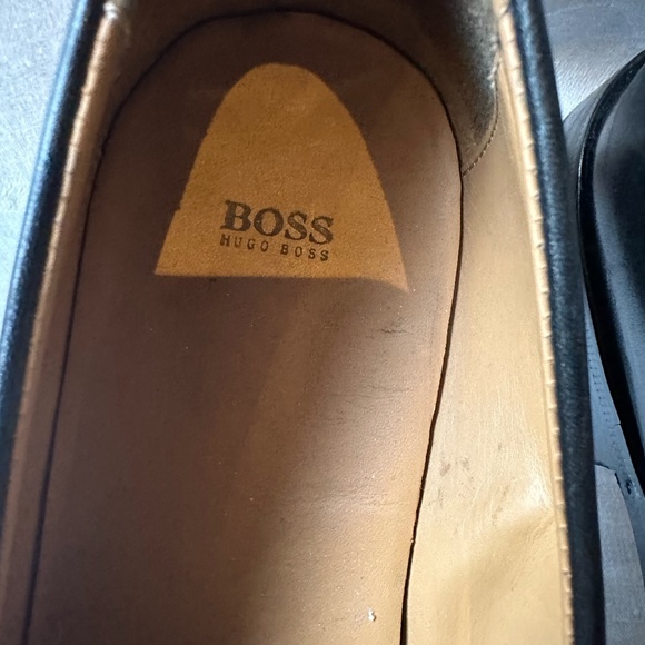 Hugo Boss Black Leather Slip-On Loafers main image 7